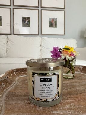 VANILLA BEAN LONG-LASTING SCENTED JAR CANDLE (14 OZ)